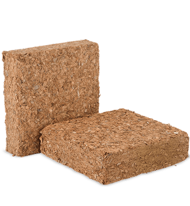 Coco chips block image highlighting durability and quality for agricultural applications.