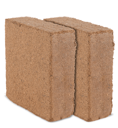 Cocopeat Block High EC product image demonstrating superior quality for horticultural applications.