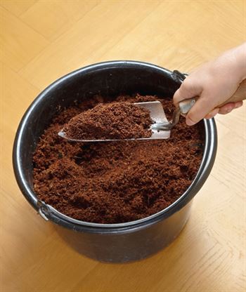 Informative "What We Do" banner image showcasing Almighty Coir's sustainable production processes.