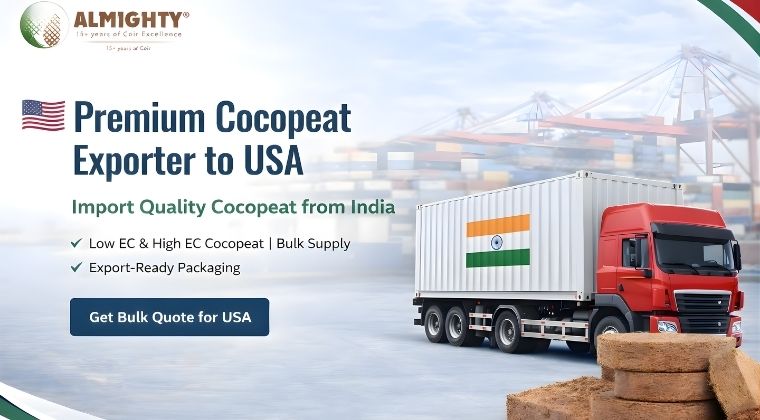Premium Coco peat Exporter to USA – Import Quality Coco peat from India